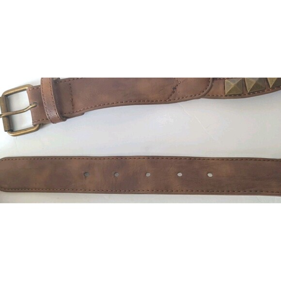 Women's Double Studded Belt Size XL Brown Twisted Straps Western  Boho Unbranded - Picture 8 of 8